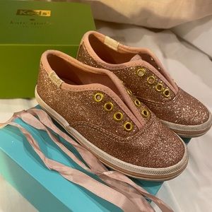 Keds x Kate Spade Rose Gold Glitter Sneakers